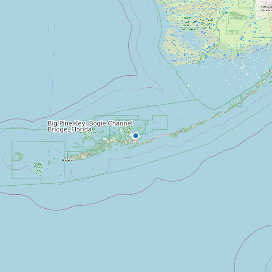 Big Pine Key, Bogie Channel Bridge, Florida map