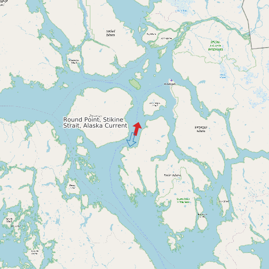 Round Point, Stikine Strait, Alaska Current map