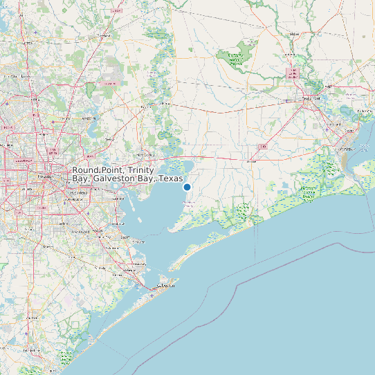 Round Point, Trinity Bay, Galveston Bay, Texas map