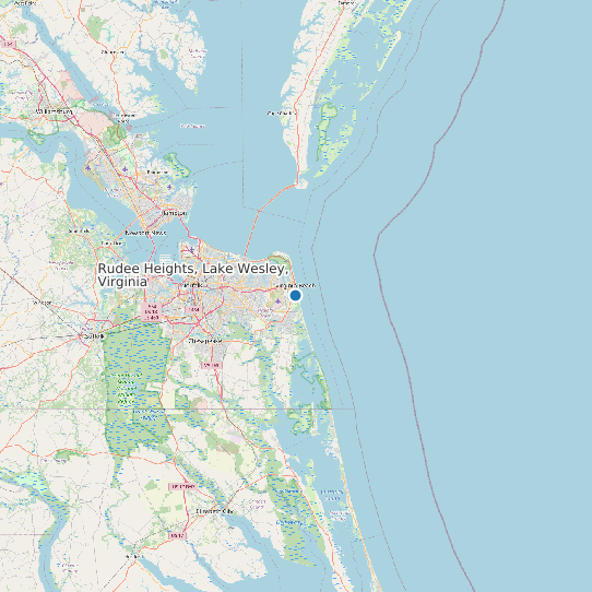Rudee Heights, Lake Wesley, Virginia map