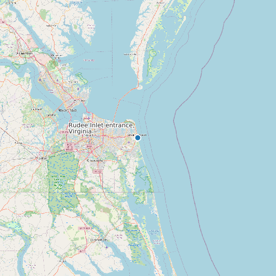 Rudee Inlet entrance, Virginia map
