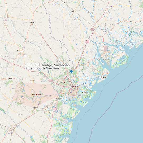 S.C.L. RR. bridge, Savannah River, South Carolina map