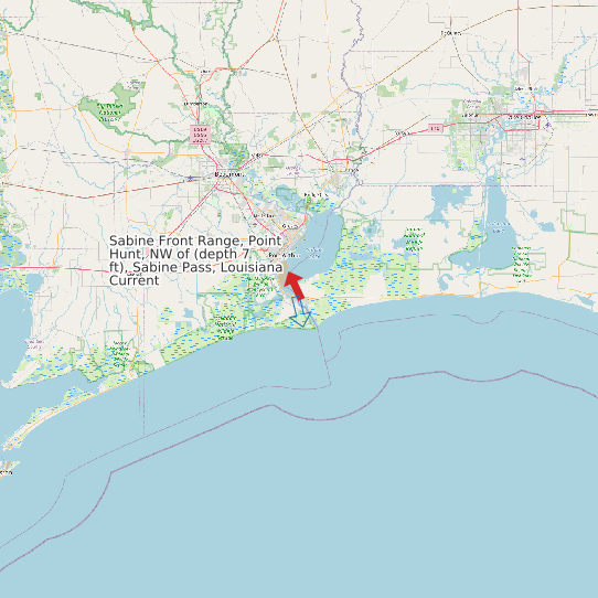 Sabine Front Range, Point Hunt, NW of (depth 7 ft), Sabine Pass, Louisiana Current map