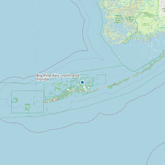 Big Pine Key, north end, Florida map