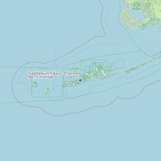 Map of Saddlebunch Keys, Channel No. 5, Florida Tide Prediction Station