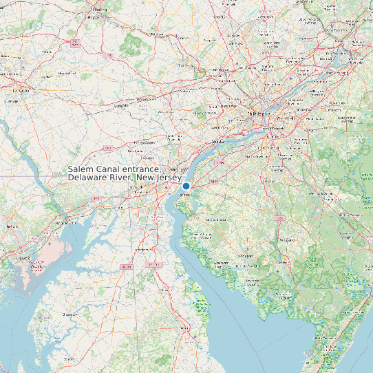 Salem Canal entrance, Delaware River, New Jersey map