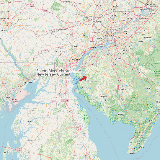 Salem River entrance, New Jersey Current map