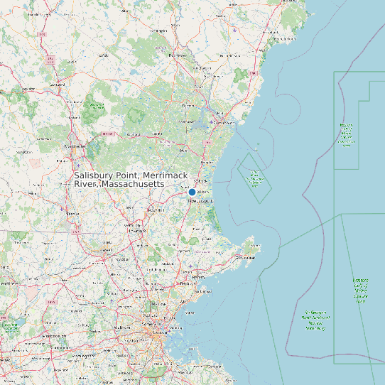 Map of Salisbury Point, Merrimack River, Massachusetts Tide Prediction Station