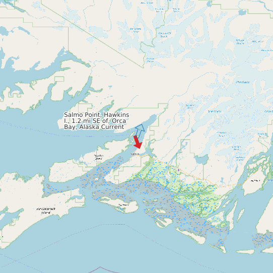 Salmo Point, Hawkins I., 1.2 mi SE of, Orca Bay, Alaska Current map