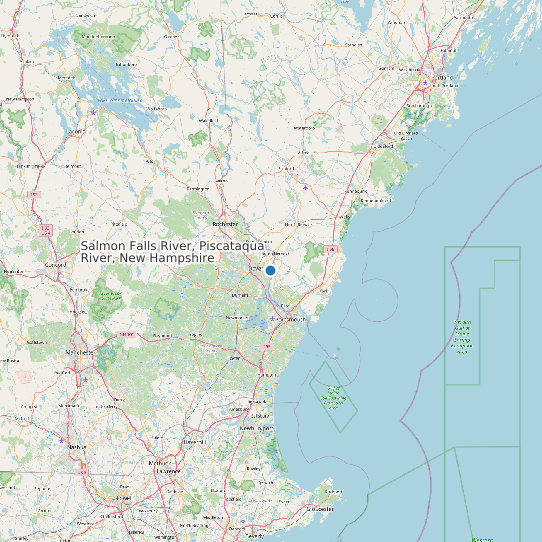 Salmon Falls River, Piscataqua River, New Hampshire map