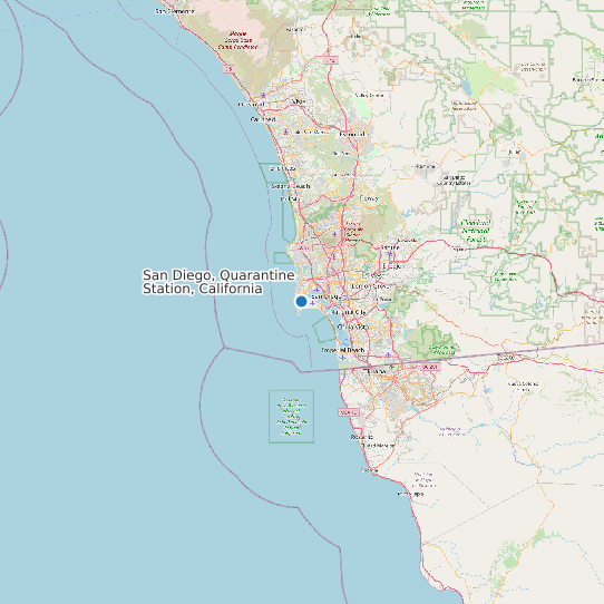 San Diego, Quarantine Station, California map