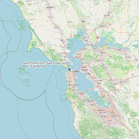 San Francisco, San Francisco Bay, California map