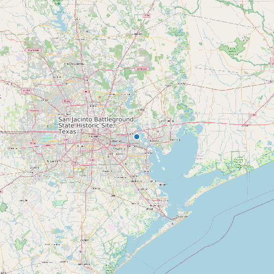 Map of San Jacinto Battleground State Historic Site, Texas Tide Prediction Station