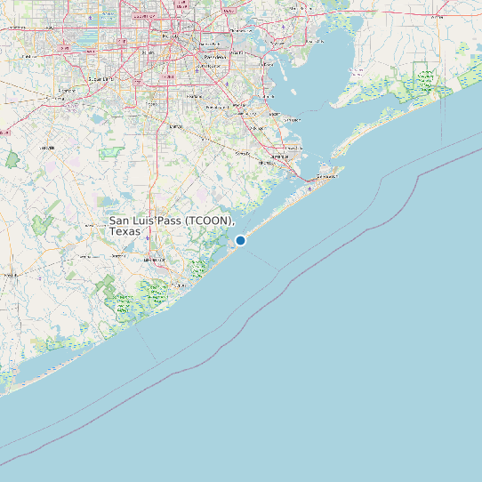 San Luis Pass (TCOON), Texas map