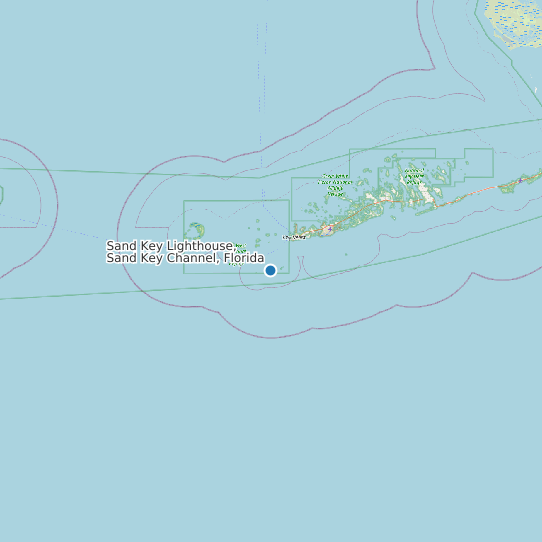 Sand Key Lighthouse, Sand Key Channel, Florida map