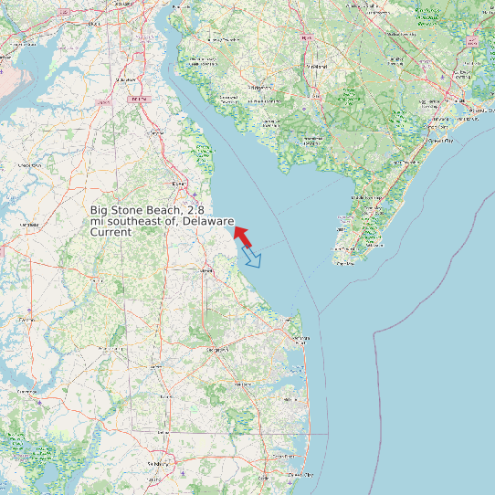 Big Stone Beach, 2.8 mi southeast of, Delaware Current map