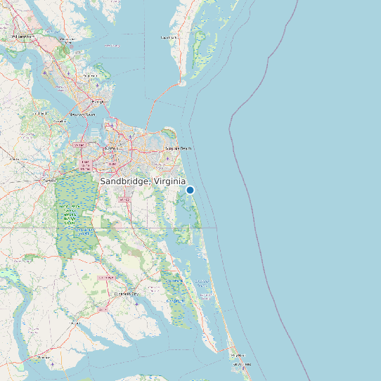 Sandbridge, Virginia map