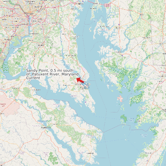 Sandy Point, 0.5 mi south of, Patuxent River, Maryland Current map