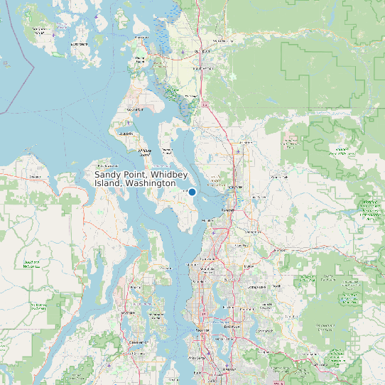 Sandy Point, Whidbey Island, Washington map