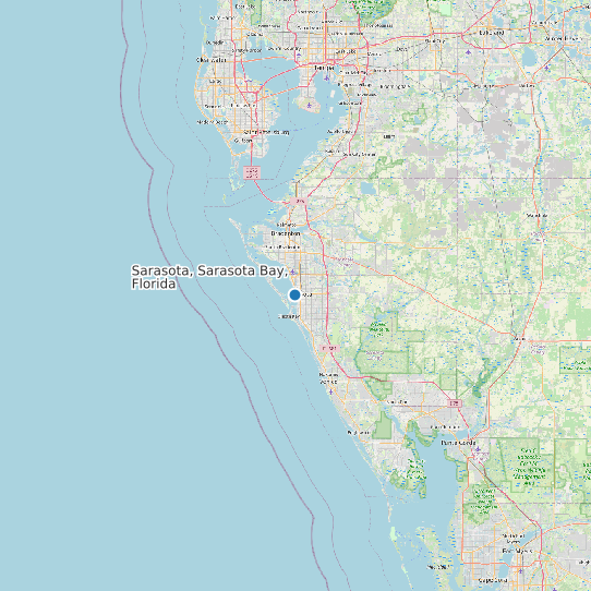 Sarasota, Sarasota Bay, Florida map