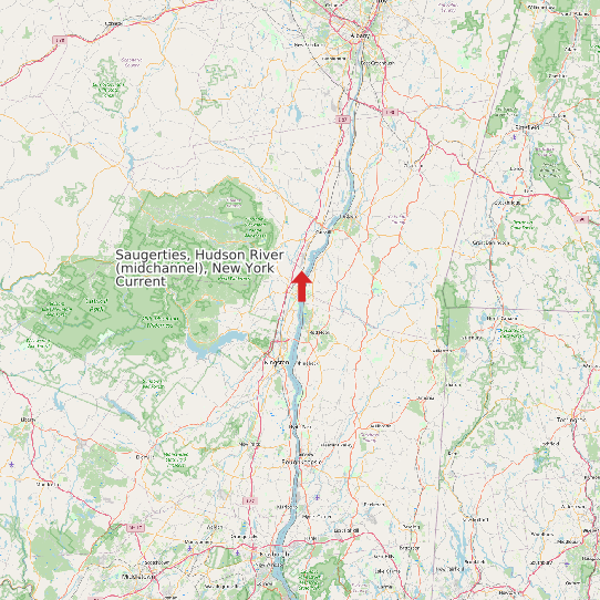 Saugerties, Hudson River (midchannel), New York Current map
