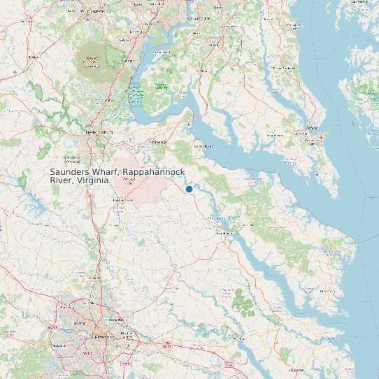 Saunders Wharf, Rappahannock River, Virginia map