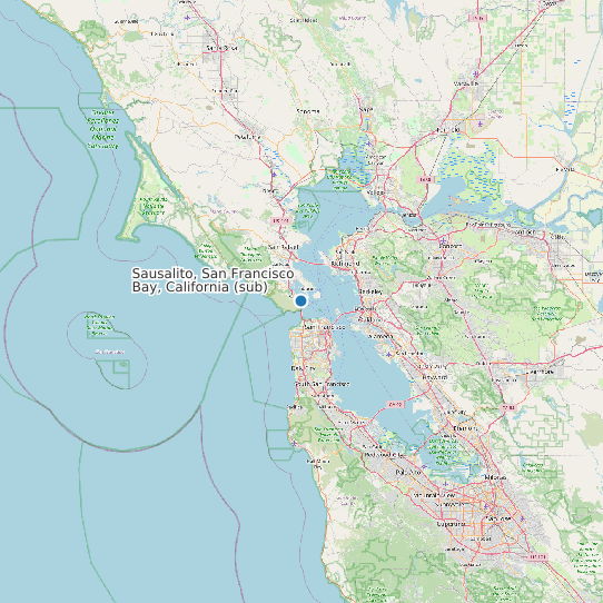 Sausalito, San Francisco Bay, California (sub) map