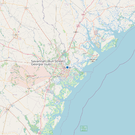 Savannah (Bull Street), Georgia (sub) map