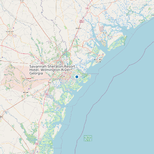 Savannah Sheraton Resort Hotel, Wilmington River, Georgia map