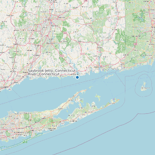 Saybrook Jetty, Connecticut River, Connecticut map