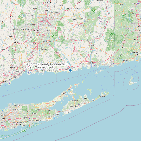 Saybrook Point, Connecticut River, Connecticut map