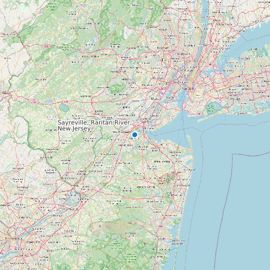 Sayreville, Raritan River, New Jersey map