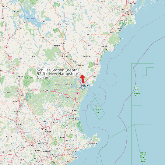 Schiller Station (depth 52 ft), New Hampshire Current map