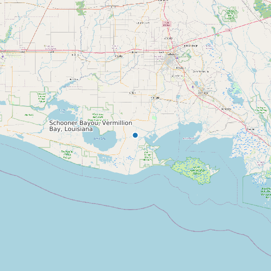 Map of Schooner Bayou, Vermillion Bay, Louisiana Tide Prediction Station