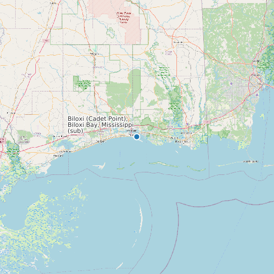 Biloxi (Cadet Point), Biloxi Bay, Mississippi (sub) map