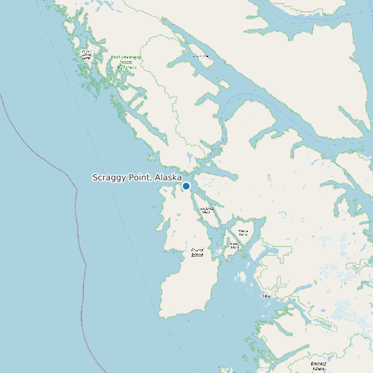 Map of Scraggy Point, Alaska Tide Prediction Station
