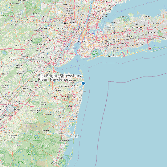 Map of Sea Bright, Shrewsbury River, New Jersey Tide Prediction Station