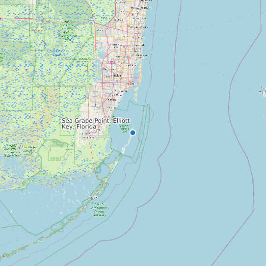 Sea Grape Point, Elliott Key, Florida map