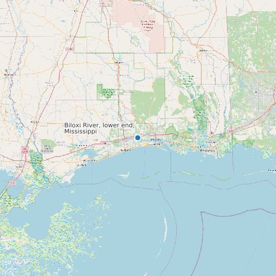 Biloxi River, lower end, Mississippi map