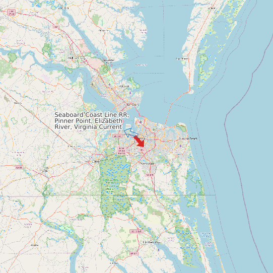 Seaboard Coast Line RR, Pinner Point, Elizabeth River, Virginia Current map