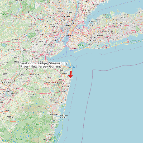 Seabright Bridge, Shrewsbury River, New Jersey Current map
