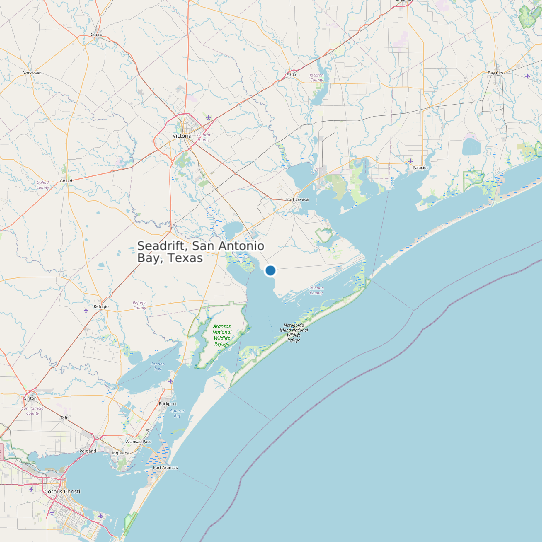 Seadrift, San Antonio Bay, Texas map