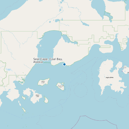 Seal Cape, Coal Bay, Alaska map