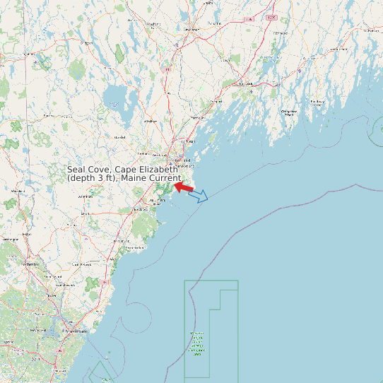 Seal Cove, Cape Elizabeth (depth 3 ft), Maine Current map