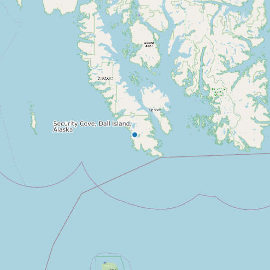 Security Cove, Dall Island, Alaska map
