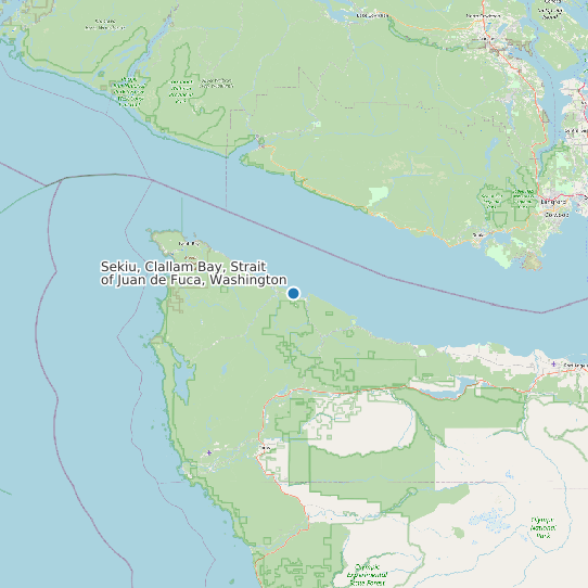 Sekiu, Clallam Bay, Strait of Juan de Fuca, Washington map