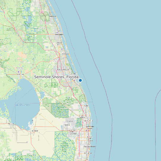 Map of Seminole Shores, Florida Tide Prediction Station