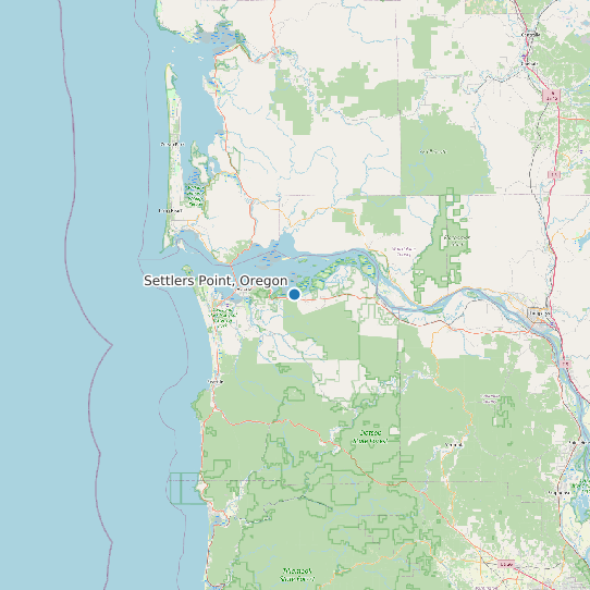 Settlers Point, Oregon map