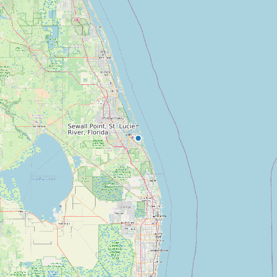 Sewall Point, St. Lucie River, Florida map