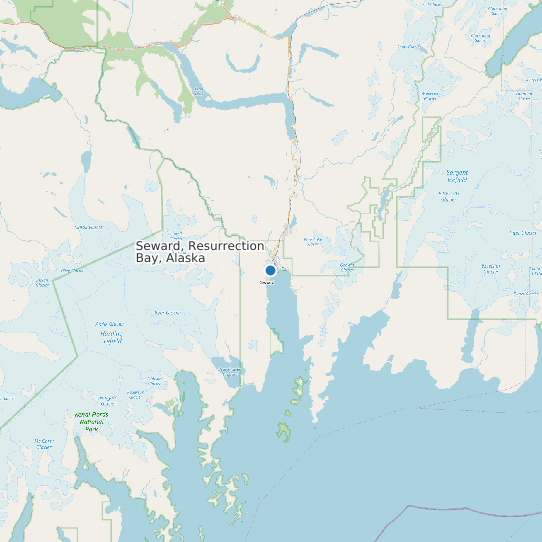 Seward, Resurrection Bay, Alaska map